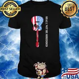 Shall not be shredded guitar american flag shirt