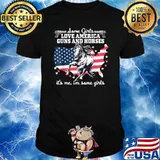 Some Girls Love America, Guns & Horses - Patriotic American Flag T-Shirt