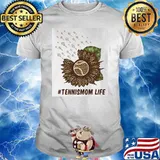 Tennis Mom Life Sunflower Lepoard Shirt