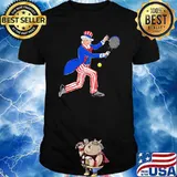 Uncel sam tennis 4th of july independence shirt