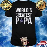 Worlds Greatest Papa Dallas Fan Cow Fathers Day T-Shirt