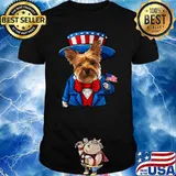 Yorkie Dog 4th of July American Dog T-Shirt