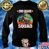 2nd Grade Squad T Rex Monster Truck Vintage T-Shirt Sweater