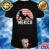 4th Of July Merica Fat Party Funny Drinking Adult Joke T-Shirt