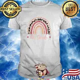 6th Grade Teacher Rainbow Lover Back To School Lepoard Shirt