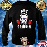 Abe Drinkin Lincoln Sunglasses American Flag T-Shirt Sweater