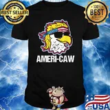 AMERI-CAW! American Flag Eagle Meme July 4 USA T-Shirt