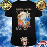America needs jesus one nation under god us flag shirt