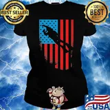 American Scuba Diving Patriotic Diver Shirt Ladies tee