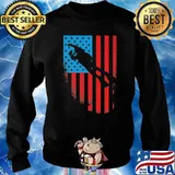 American Scuba Diving Patriotic Diver Shirt Sweater