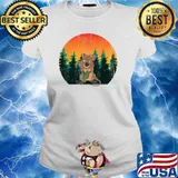 Aussie Animal Forest Wildlife Cute Australia Quokka SUnset T-Shirt Ladies tee