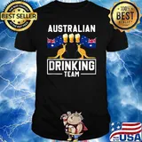 Australian Drinking Team Beer Drinker Australia Kangaroo T-Shirt