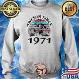 Awesom Since 1971 Car music vintage Sweater
