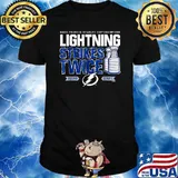 Back to back stanley cup champions lightning strikes twice 2020 2021 shirt