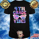 Back To School 4th Grade Vibes Shirt First Day Teacher Watercolor Shirt