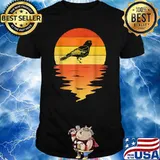 Baltimore oriole retro sunset Shirt