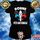Bastille Day Shirt Bonne Fête Nationale 14 July Fleur De Lys Shirt Ladies tee