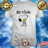 Be kind snoopy hug woodstock shirt