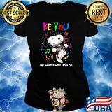 Be you the world will adjust snoopy music autism awareness s Ladies tee