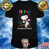Be you the world will adjust snoopy music autism awareness shirt