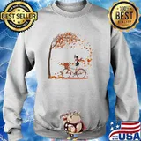 Boston Terrier Cycling To Autumn Shirt Sweater
