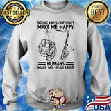 Boxing And Saxophones Make Me Happy Humans Make My Head Hurt Shirt Sweater