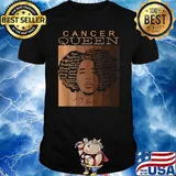 Cancer Queen Black Woman Zodiac Afro T-Shirt