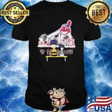 Charlie and snoopy watch city indians shirt