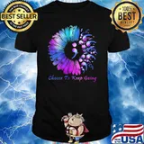 Choose To Keep Going Sunflower Suicide Prevention Awareness T-Shirt