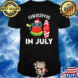 Christmas In July 2021 Watermelon Xmas Tree Summer Shirt