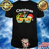 Christmas In July Sunglasses Santa Beach Summer Summer Xmas T-Shirt