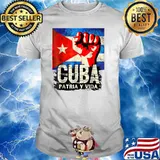 Cuban Patria Y Vida Protest Fist Flag S.O.S. Cuba Libertad T-Shirt