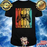 Dad Level Unlocked Gaming Pregnancy Announcement Vintage T-Shirt