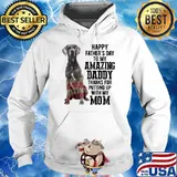 Daddy Weimaraner Happy fathers day to my amazing daddy putting up with my mom american flag s Hoodie