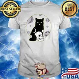Demon Cats Moon & Skull Creepy Bad Evil Occult Black Cat Shirt