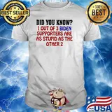 Did You Know 1 Out Of 3 Biden Supporters Are As Stupid As The Other 2 Shirt