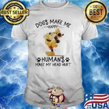 Dogs make me happy humans make head hurt mickey scoopy shirt