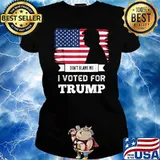 Don't Blame Me I Voted For Trump Flag T-Shirt Ladies tee