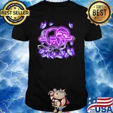 Elephant Magical Purple Elephant Love Butterfly Shirt