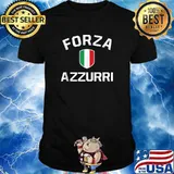 Forza Azzurri Italy Soccer Italia Football Shirt