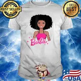 Funny Afro-Barbie Girl Pink Babe Black T-Shirt