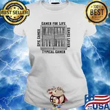Gamer for life games lover typical gamer s Ladies tee
