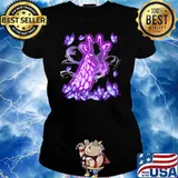 Giraffe Magical Purple Giraffe Love Butterfly Shirt Ladies tee