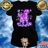 Goat Magical Purple Goat Love Butterfly Shirt Ladies tee