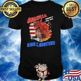 Godzilla Crushing It Since 1954 King Of The Monsters American Flag Shirt