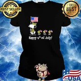 Happy 4th of july snoopy s Ladies tee
