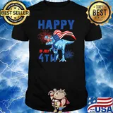 Happy 4th Of July T Rex Patriotic T-Shirt