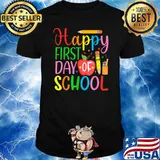 Happy First Day Of School Teacher And Student Back To School T-Shirt