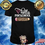 Hello Preschool Leopard Pencil Back To School T-Shirt