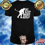 Hockey Player Eat Sleep Hockey Repeat Shirt
